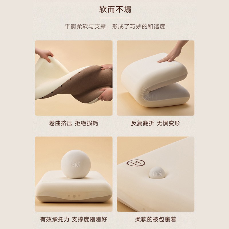 全季汉庭酒店同款M3记忆枕芯慢回弹记忆棉护颈椎助睡眠夏凉枕头 - 图1