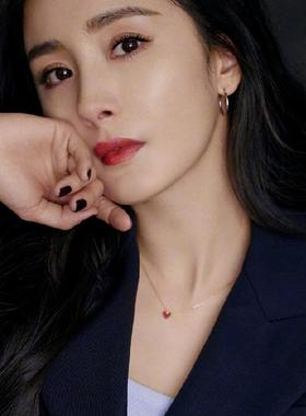 小红心项链礼物高级纯银高级感