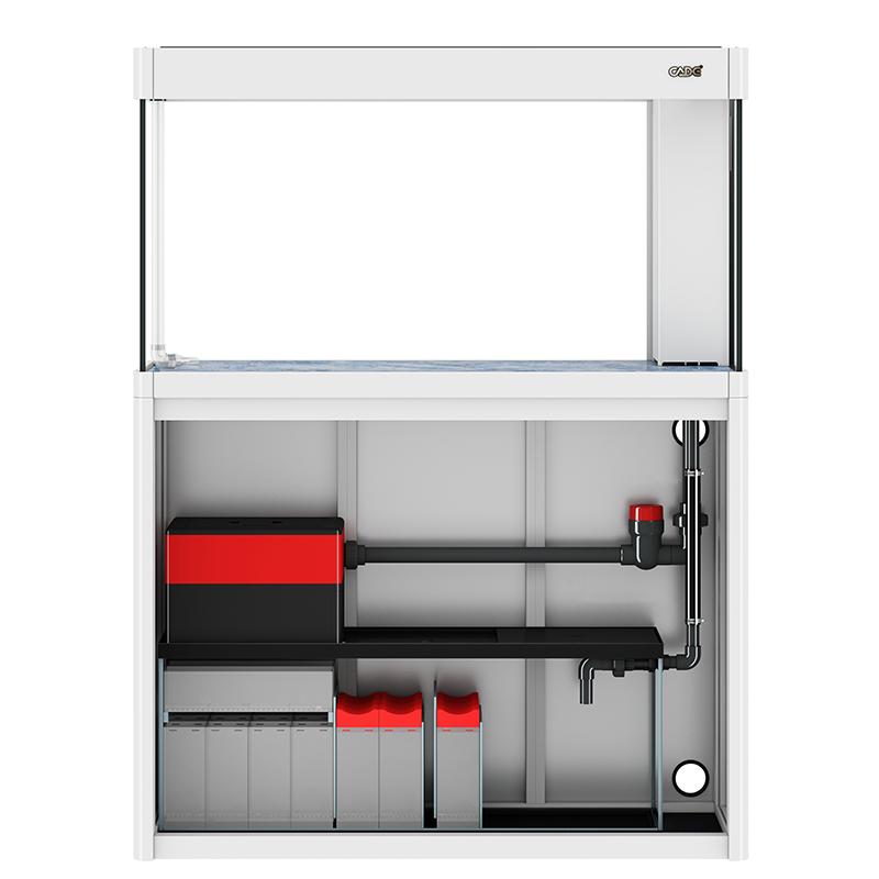 彩鲽彩蝶新款水墨丹青系列鱼缸超白玻璃底滤南美缸龙鱼缸造景养鱼 - 图2