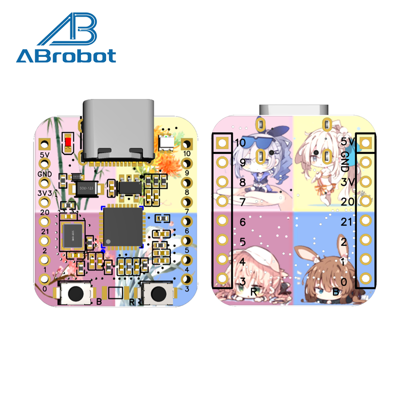 ESP32-C3 MiNi开发板 彩色丝印 ESP32开发板 wifi 蓝牙 拇指大小 - 图1