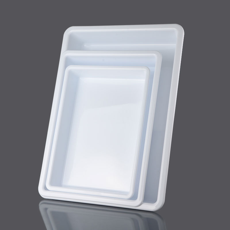 托盘白色加厚PP塑料方盘家用实验室长方形高温水果茶盘日本ASONE-图0
