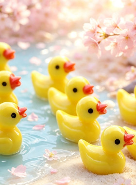 可爱仿真小黄鸭微景观造景小摆件 水族鱼缸玻璃瓶 DIY 素材配饰