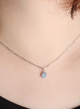 靓翁翁S925纯银恶魔之眼项链