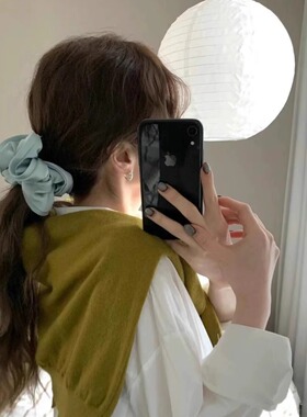 露思同款法式木耳边花苞大肠发圈