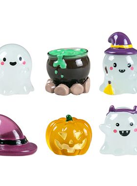 Set Mini Cute Funny Luminous Glow Witch Ghost Pumpkin Micro
