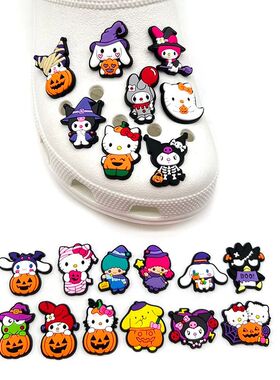 Miniso Halloween Cartoon Shoe Charms For Clog Bracelets Deco