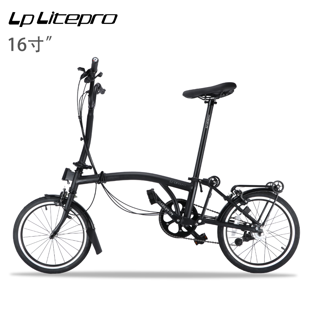 LP Litepro国产小布折叠车16寸内3外2速小轮便携轻量自行车小布车-图0
