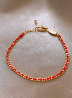 古里雅红绳手链本命年手链高级感