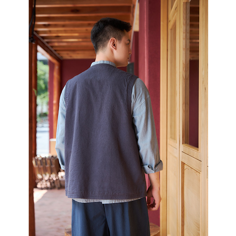 【照本堂】2025冬季新款男装国风新中式15支简约开衫马甲男M12807,淘宝优惠券,粉丝福利购,淘宝优惠卷