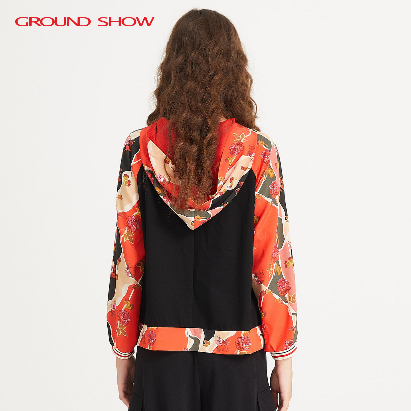 阁兰秀2025秋季新品连帽真丝衬衫轻薄休闲桑蚕丝上衣商场同款女装