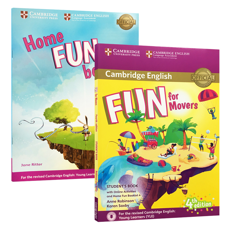 【麦凯思图书】原版进口新版Fun for Movers Cambridge English第四版二级剑桥少儿英语YLE官方考试教材学生含在线学习账号练习-图0