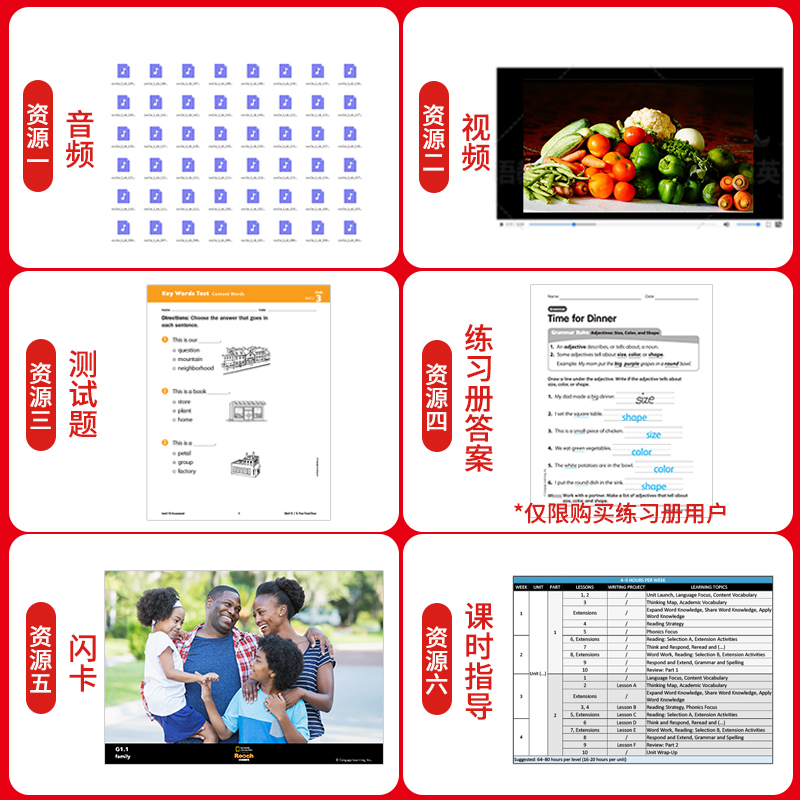 【自营】原版进口美国国家地理出版社Reach Higher Student Pack1 2 3 4 5 6 A B学生用书儿童英语教材鲸鱼外教reachhigher - 图1