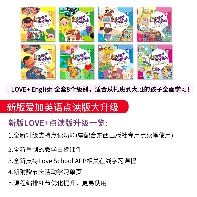 原版进口新版点读版Love+ English 1 2 3 4 5 6级别套装幼儿园英文启蒙爱加美语幼儿初级英语教材3-6岁初级幼儿培训书籍 - 图3