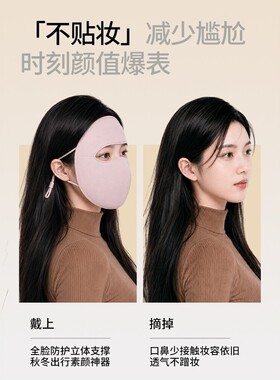 秋冬全脸防风保暖透气面罩女款