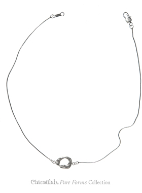 奇虚乐Chicxūlab 环石Annular-stone素银锁骨链