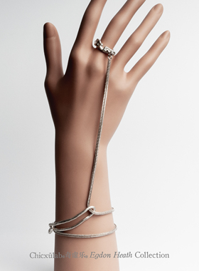 奇虚乐Chicxūlab 素银钩扣多用银链 双耳骨夹/戒指手链/项链