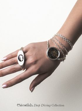 奇虚乐Chicxūlab 随城Seymchan 橄榄石铁陨石 圆盘素银项链/手链