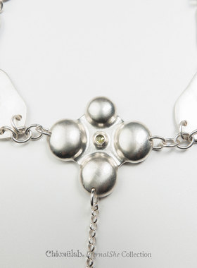 奇虚乐Chicxūlab 宛丘Glade 捷克陨石玻璃镶嵌 素银项链