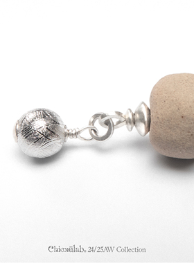 奇虚乐Chicxūlab 白露暧空Moonlit Haze M铁陨石 粗陶素银项链