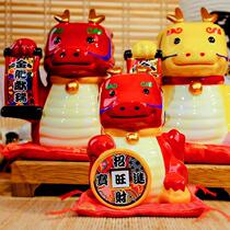 2024 Dragon Year Strokes of Cairoong Ceramics Savings Pot Deposit Pot Business Gift for New Years New Year Gift Gifts Property and Cat Tricks