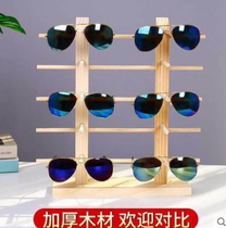 Solid wood sunglasses propswood window decorative glasses shop cabinet glasses display ornament glasses display stand