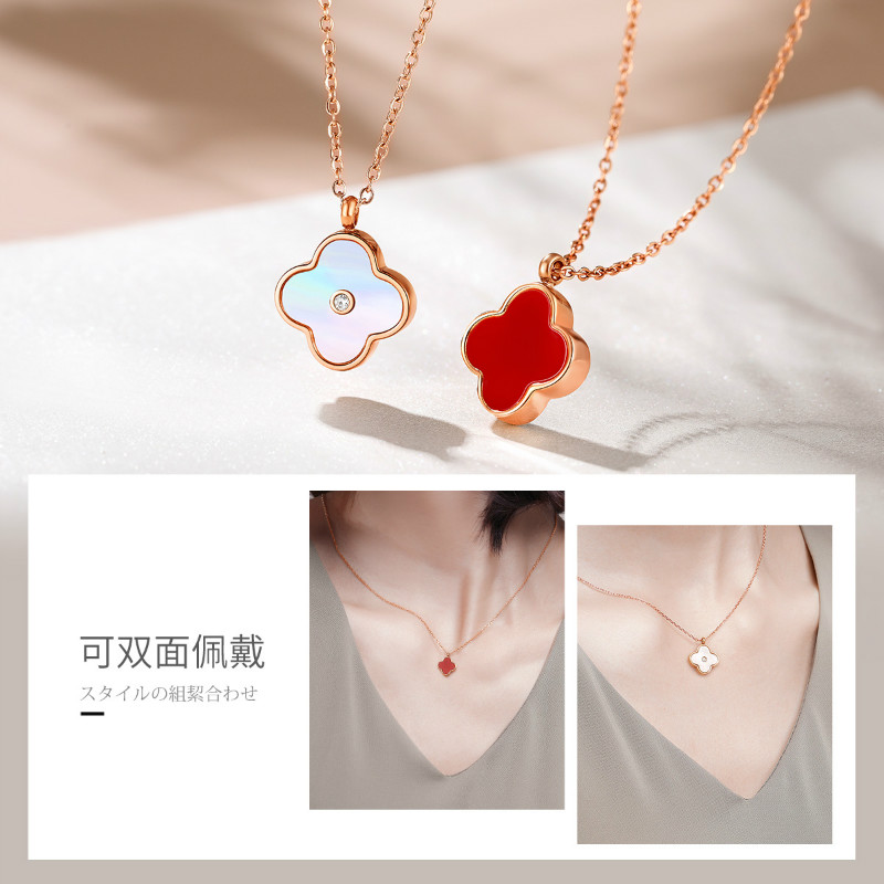 钻石项链吊坠女幸运四叶草锁骨链时尚一款两戴吊坠真钻正品 MELUXE 钻石项链吊坠女幸运四叶草锁骨链时尚一款两戴吊坠真钻正品 MELUXE