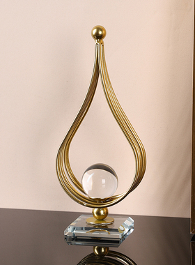 创意艺术几何水晶球摆件工艺品