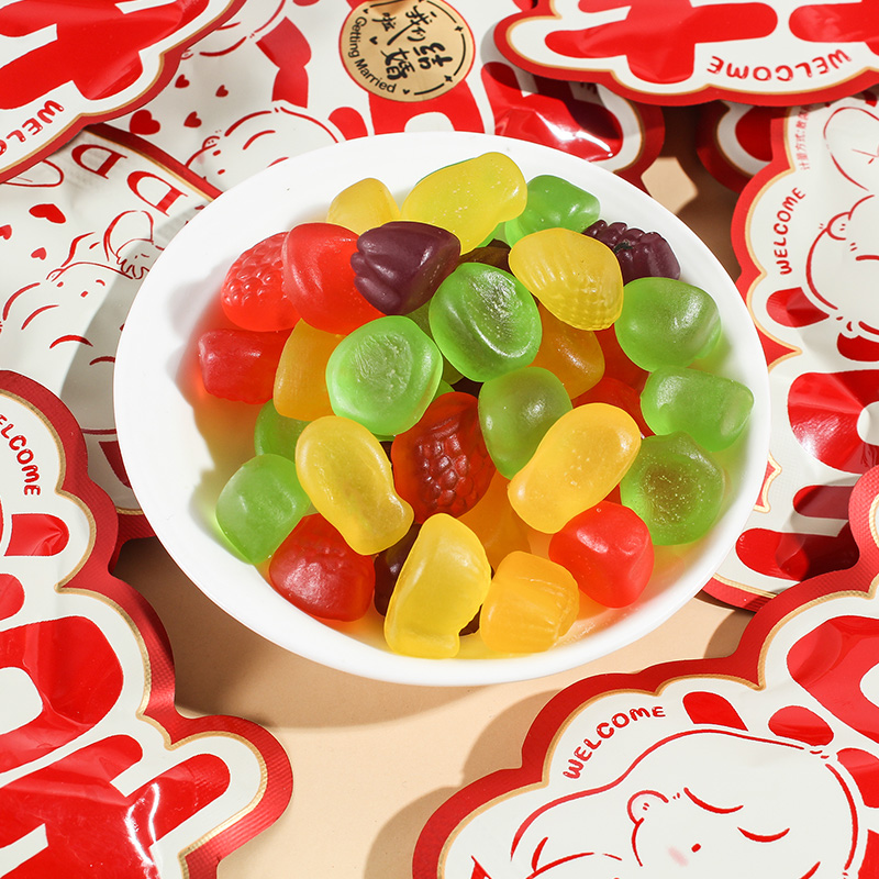 贵夫人我们结婚啦QQ糖结婚喜糖专用批发订婚软糖儿童零食招待糖果 - 图1