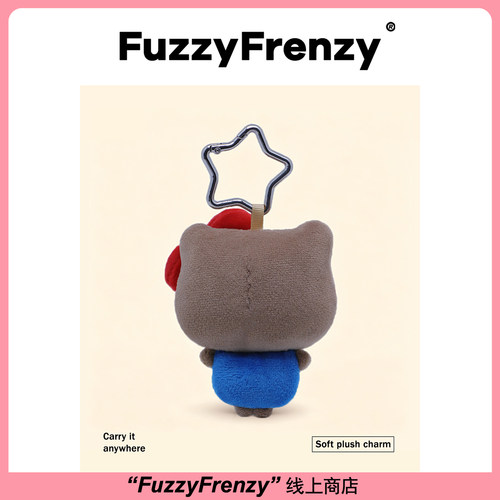 白皮黑皮红蓝背带HelloKitty挂件可爱娃娃包包挂饰钥匙扣礼物送人 - 图3