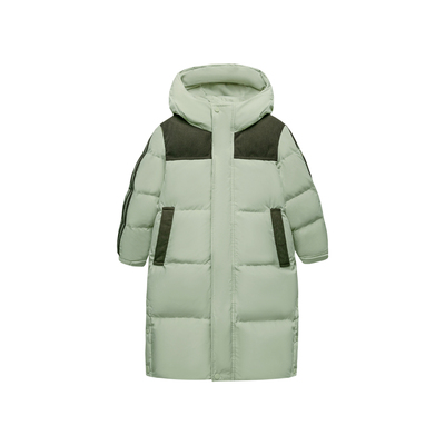 迷你巴拉巴拉冬季新款男女童发热连帽长款羽绒服保暖厚款羽绒外套