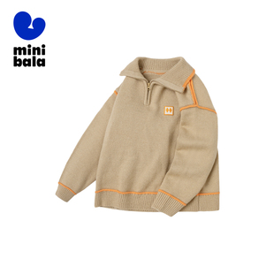 迷你巴拉儿童毛衣针织衫宝宝毛衫加厚冬季