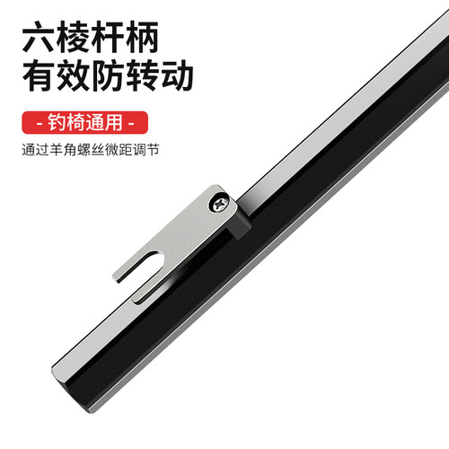 铝镁合金钓箱双炮台支架万向加厚钓椅双炮台架座双杆双头渔具配件 - 图3