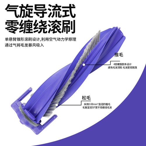 适配云鲸J4扫拖地机器人配件J4Lite滚刷罩边刷滤网尘袋抹布清洁液 - 图1