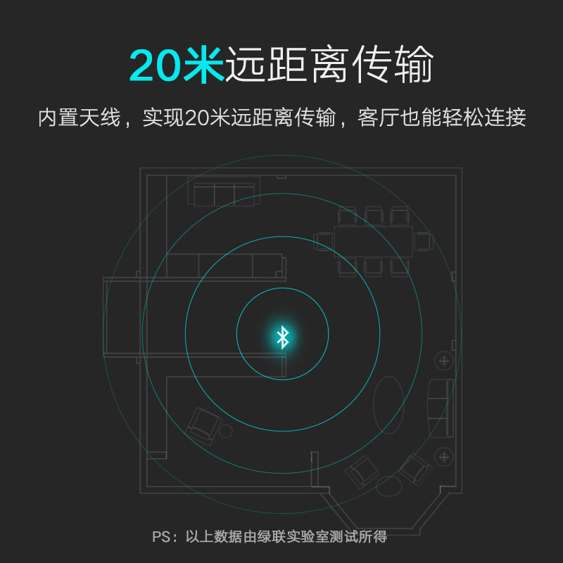 绿联蓝牙台式机笔记本pc主机适配器 绿联为简蓝牙耳机