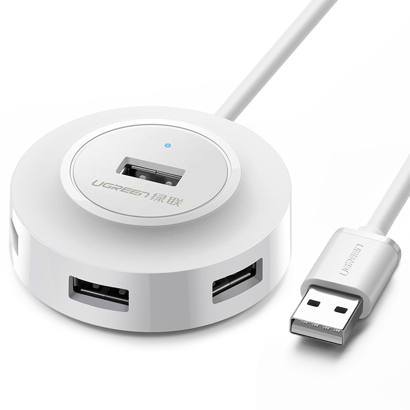 绿联usb3.0扩展器转换接头多口typec笔记本电脑usb拓展坞多用功能ubs外接U盘一拖四usp转接延长线hub集分线器 - 图0