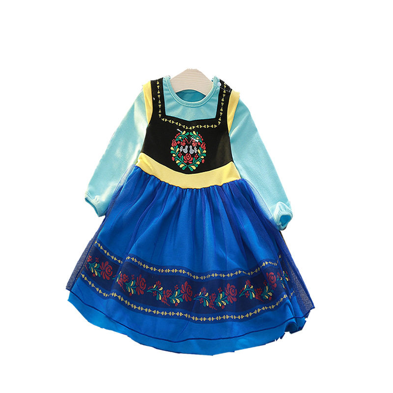 新款秋装冰雪安娜苏菲亚女童演出服 康仙娜民族服装/舞台装