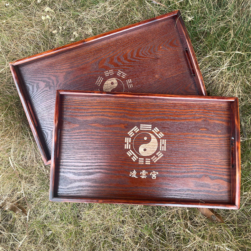 太极八卦木托盘香炉进达九天盘贡盘道场道家用品先天后天长方形大,淘宝优惠券,粉丝福利购,淘宝优惠卷