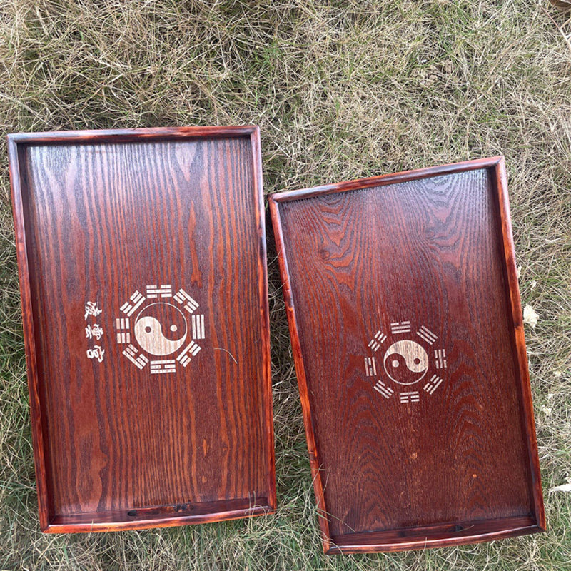 太极八卦木托盘香炉进达九天盘贡盘道场道家用品先天后天长方形大,淘宝优惠券,粉丝福利购,淘宝优惠卷