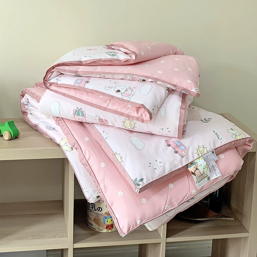 A类60支纯棉儿童被子春秋冬被大豆纤维幼儿园宝宝空调被夏凉被薄