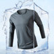 Cool Ice Silk Long Sleeve T-Shirt Men's Summer Thin Sun Protection