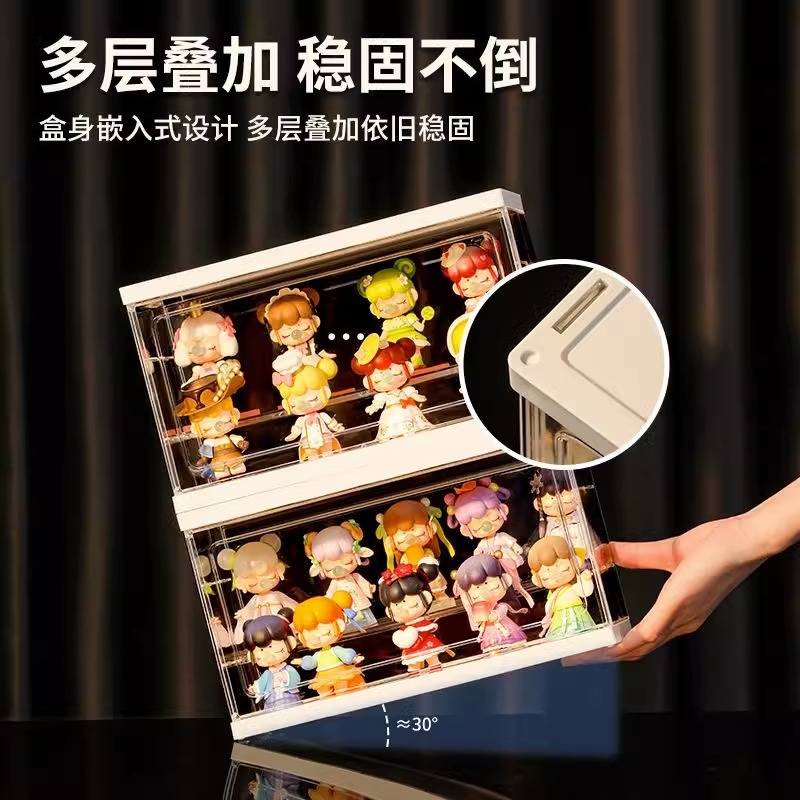 盲盒收纳展示架手办盒防尘罩展示盒娃娃防尘泡泡马特透明亚克力 - 图1