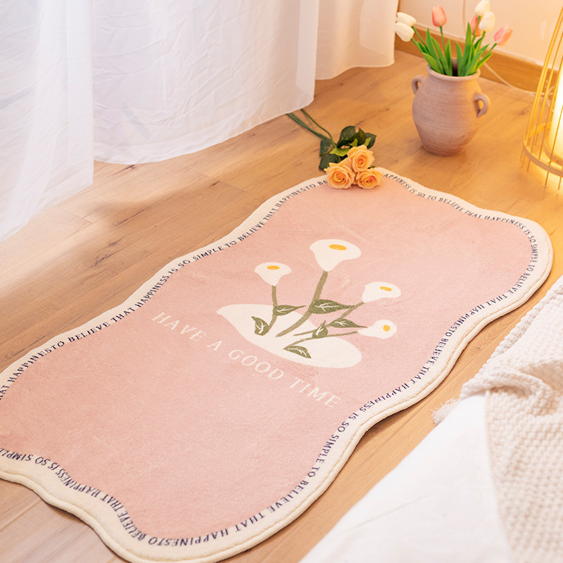 家用客厅ins风长条加厚少女床边毯 欧宝曼家居床边毯