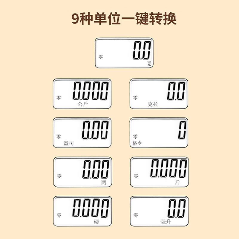 高精度厨房秤烘焙电子秤家用小型克重称精准称重器食物克秤小克称