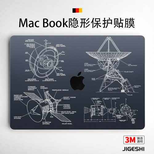 吉格士苹果笔记本保护膜air15寸机身贴膜M2贴纸MacBookPro14电脑透明16贴配件M3/4苹果外壳neo膜2026适用于 - 图1