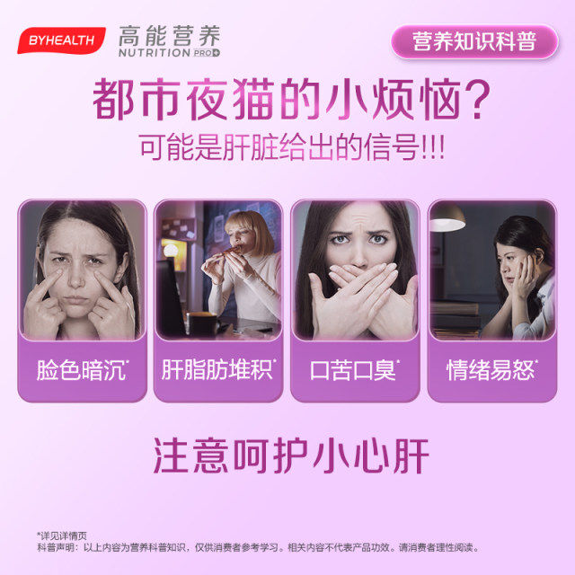 BYHEALTH Baiyueguang Women's Liver Tablets Milk Thistle ນອນເດິກ ບຳລຸງຕັບໃຫ້ແຂງແຮງ