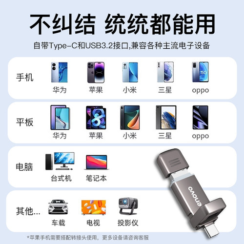 联想u盘typec双接口手机电脑两用64g大容量定制刻字正品128gb优盘 - 图2