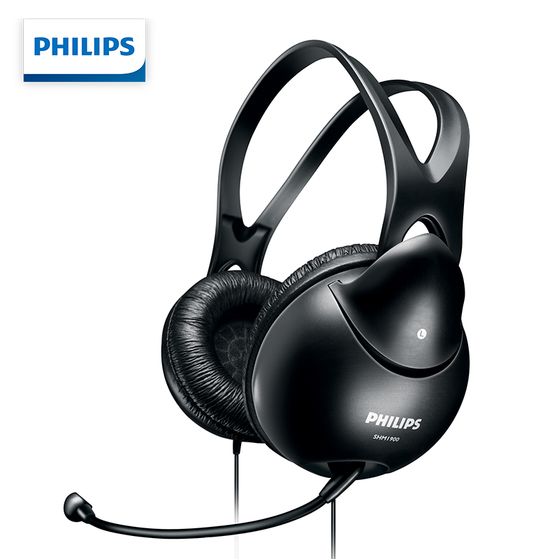 Philips/飞利浦SHM1900 电脑音乐英语电脑游戏手机头戴式耳机耳麦 - 图0