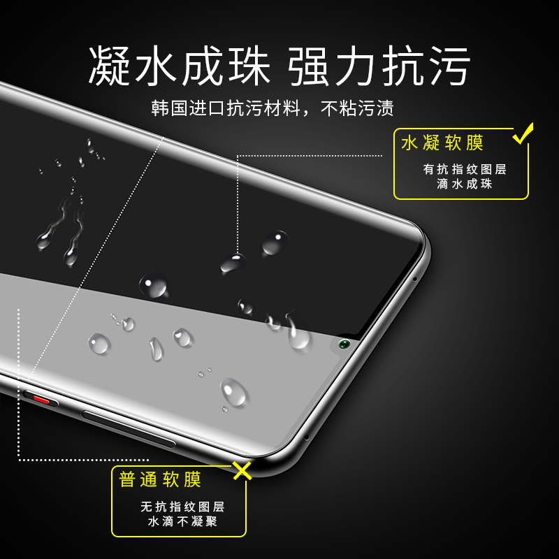 华为P40水凝膜p40pro钢化膜全屏覆盖P40Pro+曲面热弯手机膜抗蓝光5G版p40全包por无白边磨砂液态纳米保护软膜-图3