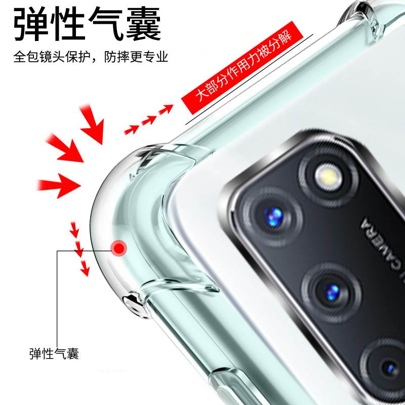 oppoa52手机壳oppoa72保护套oppo a92s全包透明硅胶套OppO四角气囊防摔A52/A72超薄简约个性软壳新品男女潮壳-图1