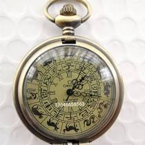 (yao Lankaku) Empty Nostalgics of Antique Nostalgics bronze-engraved clockwork mechanical hanging table Decos old walkway Two students